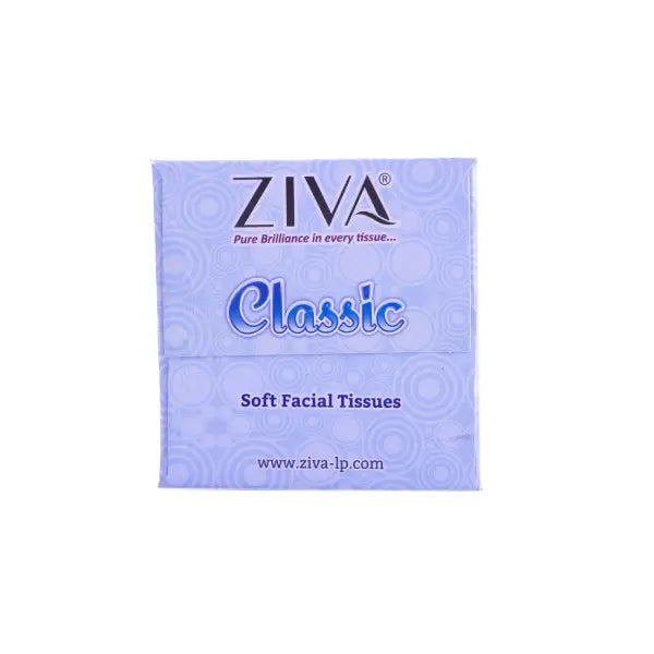 Ziva Cube Classic Soft Facial Tissue Blue 100's Sheets