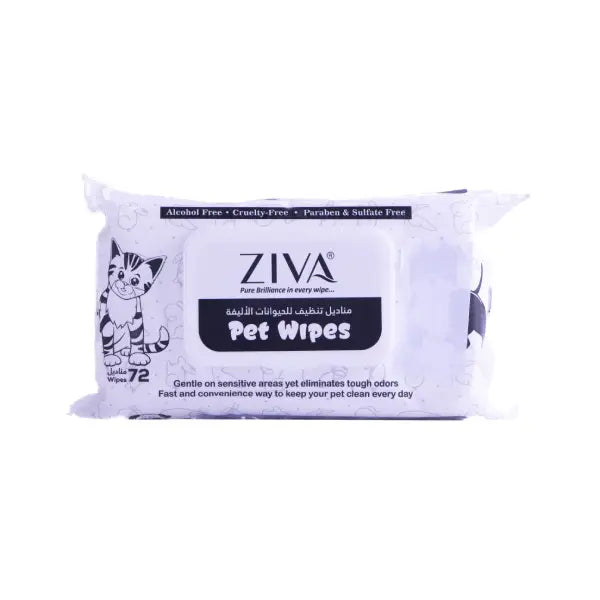 Ziva Pet Wipes 72's