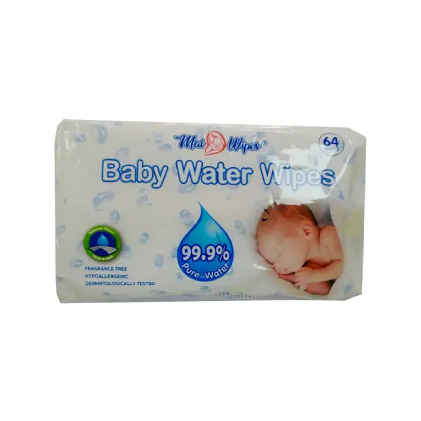 mai wipes baby 99.9% water wipes 64's