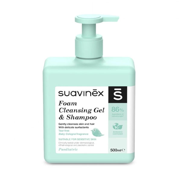 Suavinex Foam Cleansing Gel &amp; Shampoo 500ml