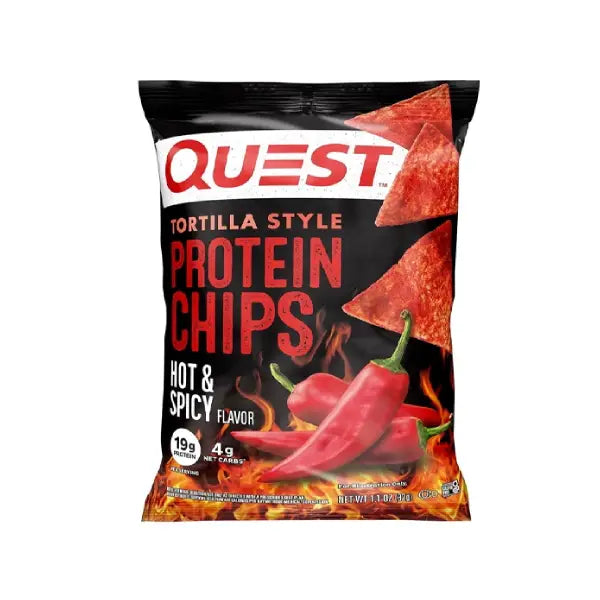Quest Nutrition protein tortilla style protein chips hot &amp;amp; spicy32gm - snack - Quest Nutrition