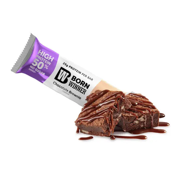 born winner slim protein bar chocolate brownie 50gm - protein - Born Winner
