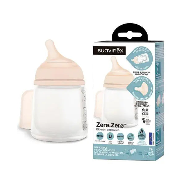 suavinex zero ultra soft anti colic bottle +0m flowsilicone 180ml 
