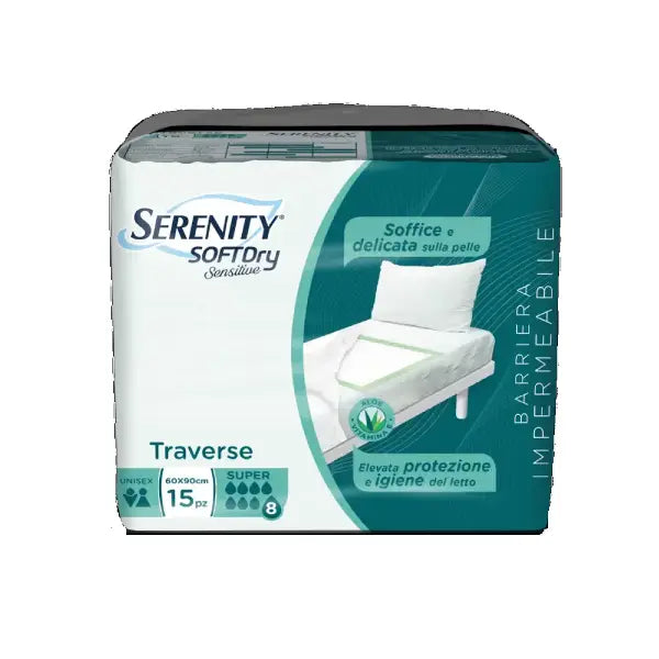 serenity underpad soft dry sensitive super aloe 60x90 15Pc