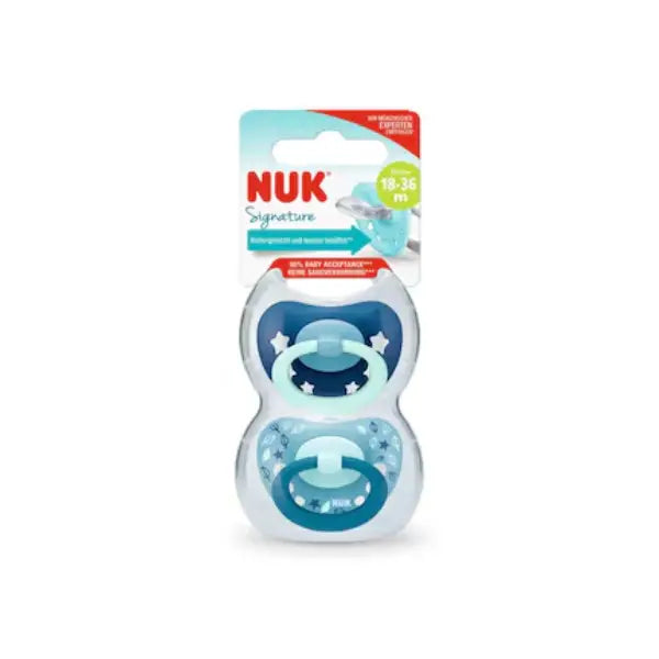 nuk pacifier si star day &amp; night s3 2/box 