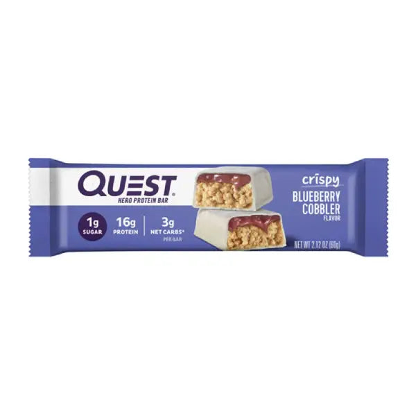 Quest Nutrition hero protein bar 60gm crispy blueberry cobbler - protein - Quest Nutrition