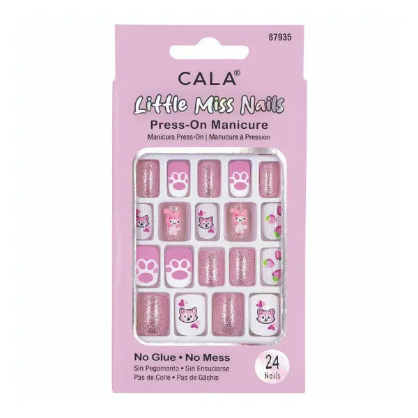 cala little miss nails pink/glitter