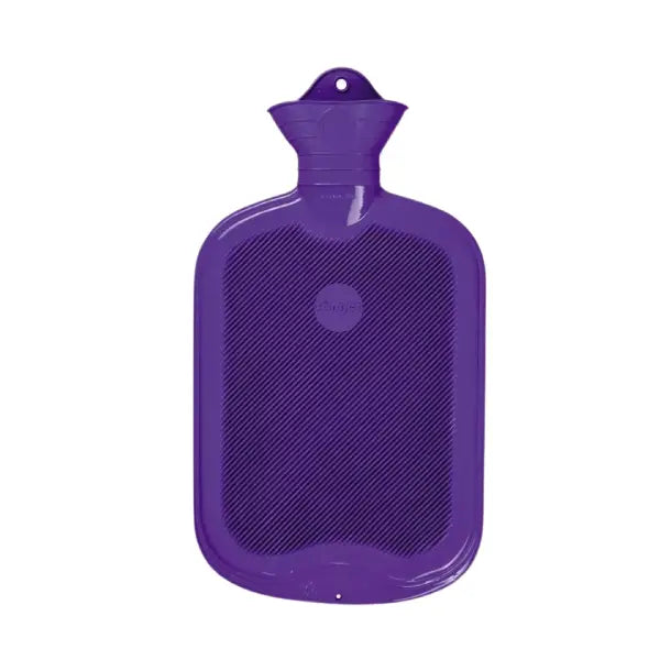 sanger-hot water bottle one side ribbed purple 2ltr 