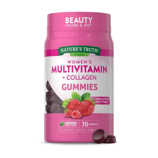 nature's truth women's multivitamin gummies+collagen 70's 