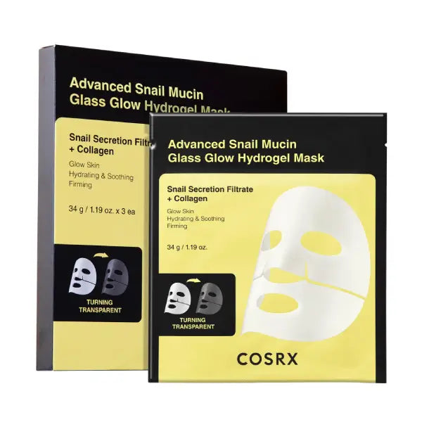 cosrx advanced snail mucin glass hydrogel mask 34g