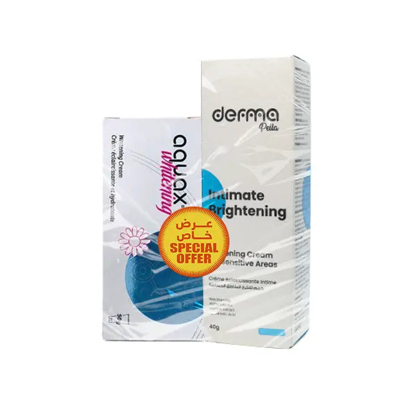 derma pella intimate brigtening+aquax whitening promo pack 