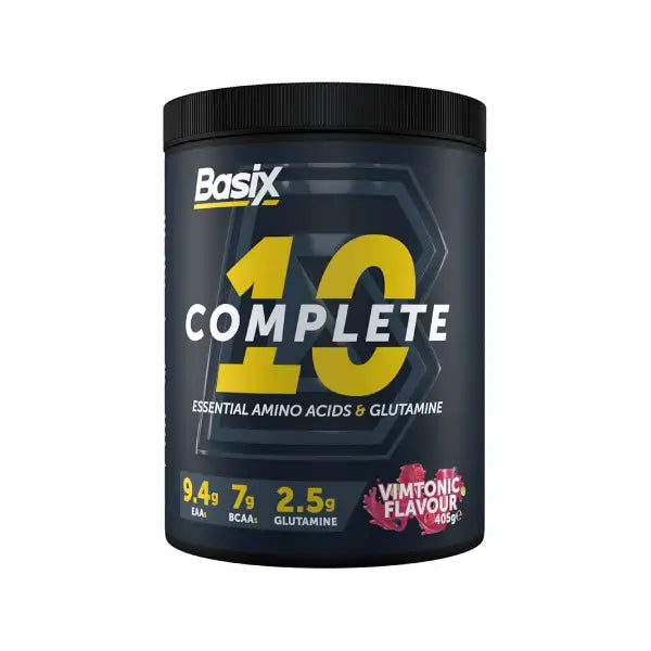 basix complete 10 essential amino acid &amp;amp; glutamine 405gm vimtonic - wellness - Basix