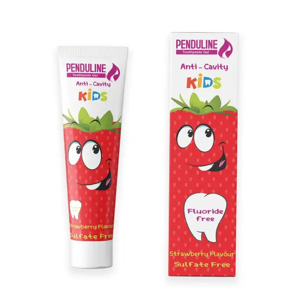 penduline kids toothpaste gel fluoride free strawberry 75ml 