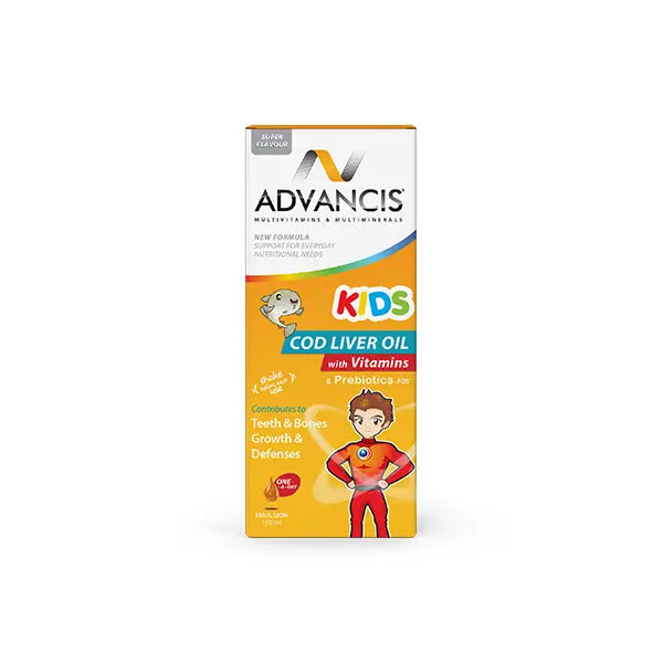 advancis kids cod liver oil syrup 150ml