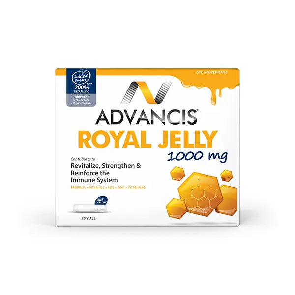 advancis royal jelly 1000mg vials 20's