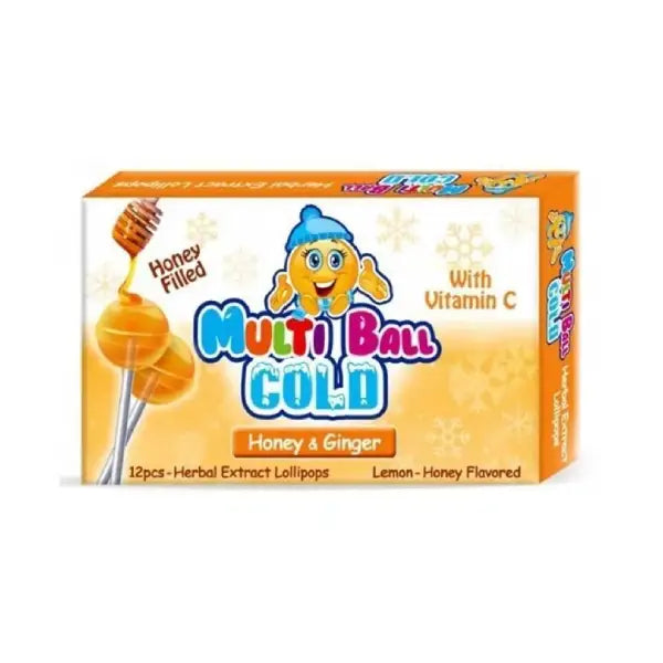 multiball cold lollipops ginger &amp; honey sugar free 12's