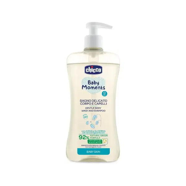 Chicco Gentle Body Wash &amp; Shampoo Baby Moments - 500ML