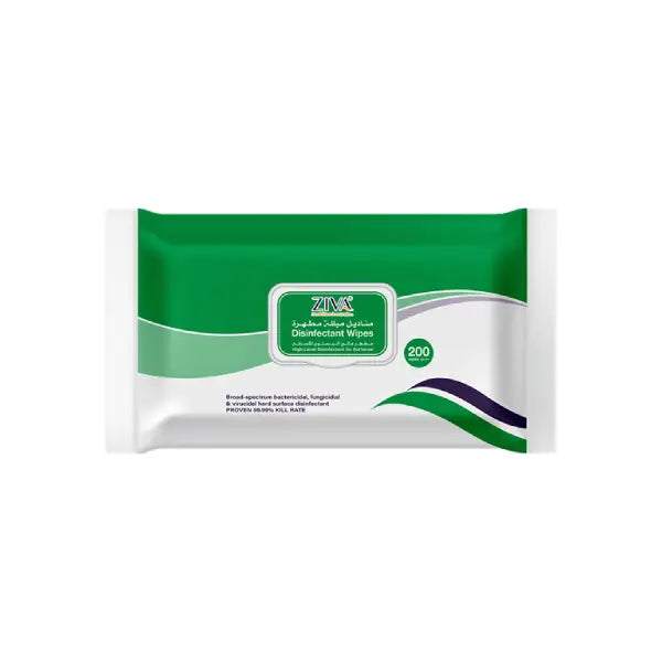 ziva disinfectant wipes 200's