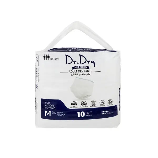 dr. dry disposable adult pants (m) 10's