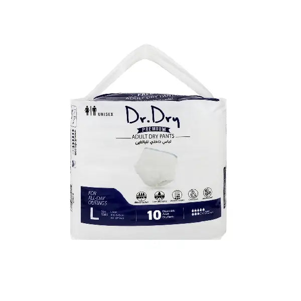 dr. dry disposable adult pants (l) 10's