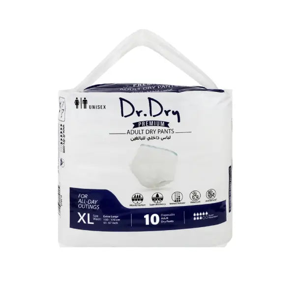 dr. dry disposable adult pants (xl) 10's