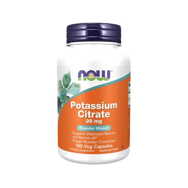now potassium citrate 99mg capsules 180's