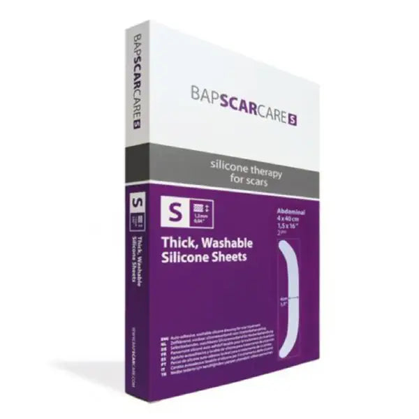 bapscarcare silicone sheet abdomen 4x40cm 2's