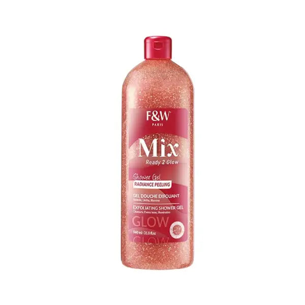 fair &amp; white mix ready 2 glow exfoliating shower gel 940ml