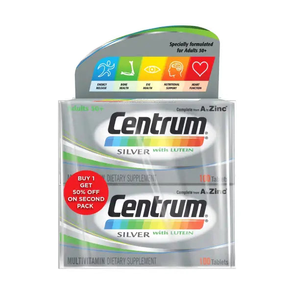 centrum silver tab 100's 1+50% off on second