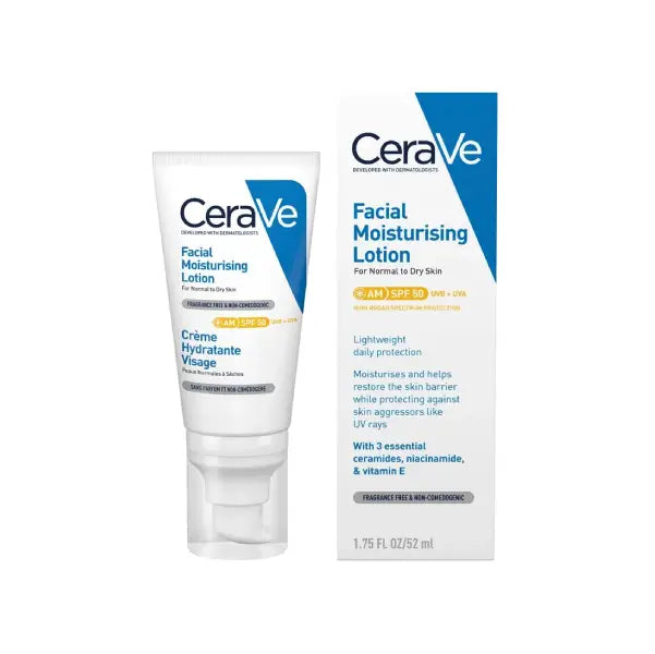 cerave am facial moisturising lotion spf50 52ml