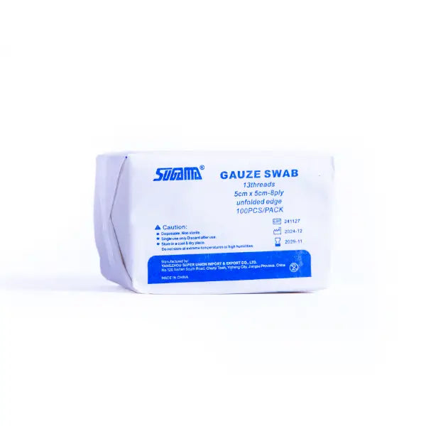 almaha sugama non sterile gauze swab 8ply 5cmx5cm 100's
