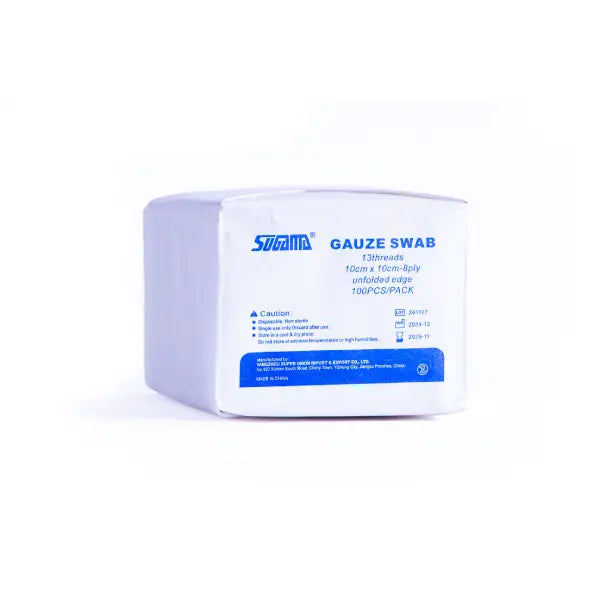 almaha sugama non sterile gauze swab 8ply 10cmx10cm 100's