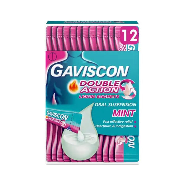 Gaviscon Double Action Mint Liquid 12 Sachets