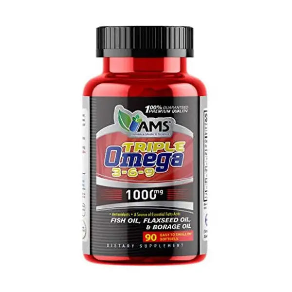 ams triple omega 3-6-9 1000mg cap 90's