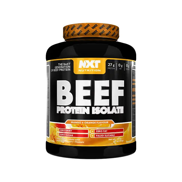 nxt nutrition beef protein isolate 1.8kg mango &amp;amp; orange flavor - protein - Nxt Nutrition