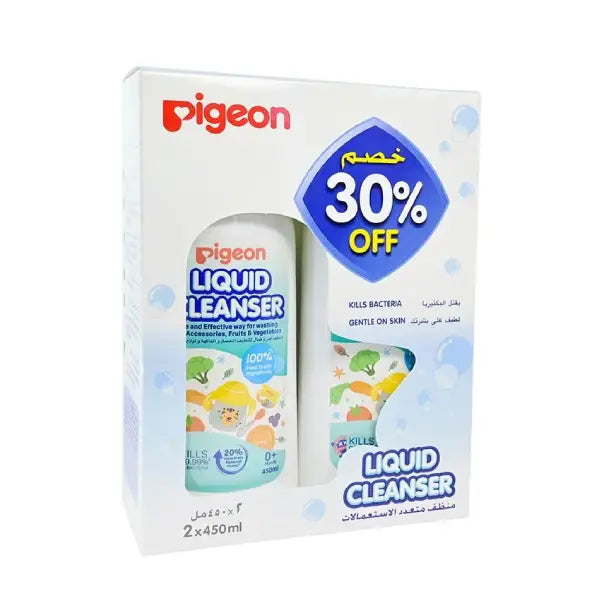 pigeon liquid cleanser 450ml twin pack promo 30% off
