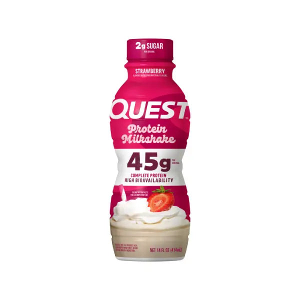 quest high protein milkshake 414ml strawberry - protein - Quest Nutrition