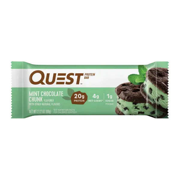 quest protein bar 60gm mint chocolate chunk - protein - Quest Nutrition