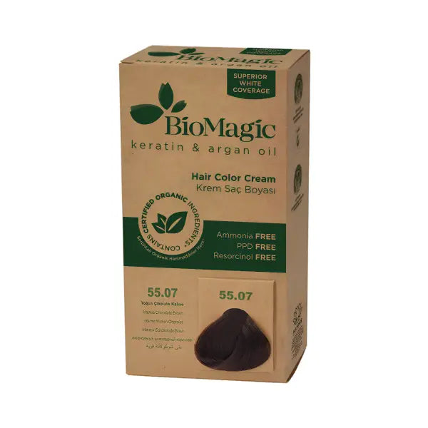 biomagic hair color 55/07 intense chocolate brown