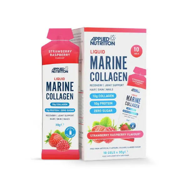applied nutrition marine collagen 30gm liquid sachet strawberry raspberry - hydration - Applied Nutrition