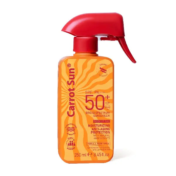 carrot sunscreen body lotion spf50 spray 250ml
