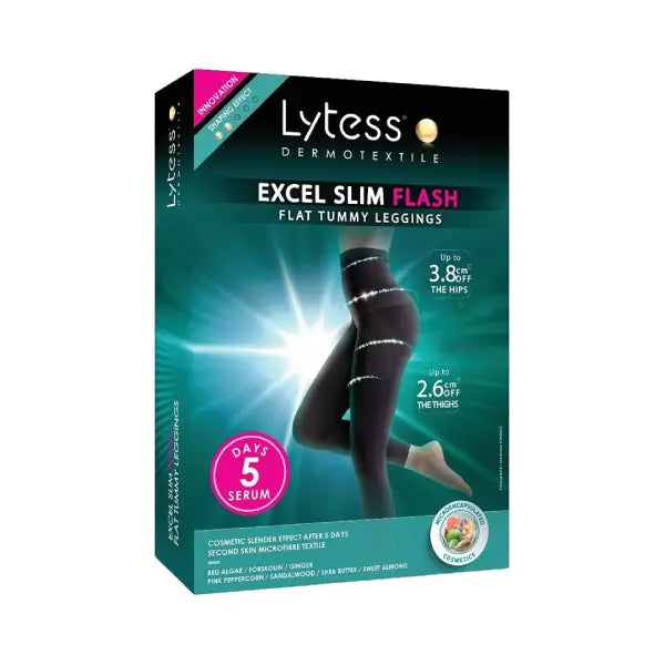 lytess excel slim flash flat tummy leggings black (l/xl)