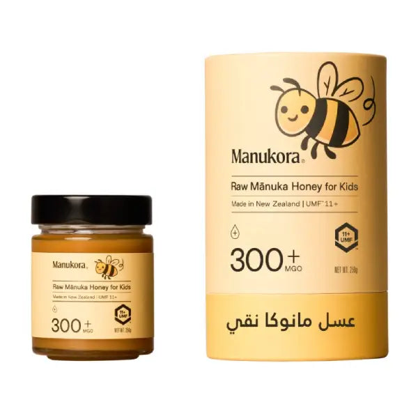 manukora raw manuka honey 300+mgo kids 250gm