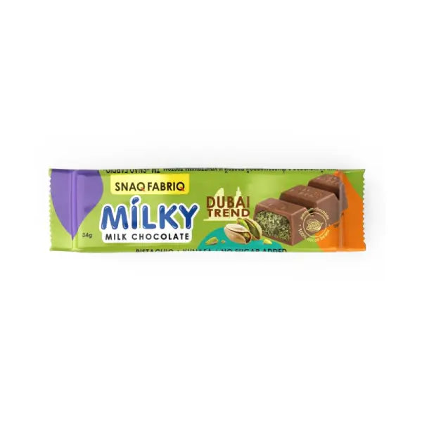 Snaq Fabriq Protein Bar 34Gm Milk Choco Pistachio+Kunafa - protein bar - Snaq Fabriq