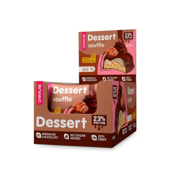 Chikalab Protein Bar 55Gm Dessert Souffle Pecans &amp;amp; Caramel (Ck026) - snack - Chikalab