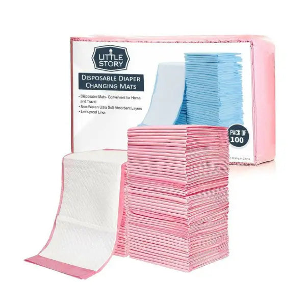 Little Story Disposable Changing Mats Pink 100'S