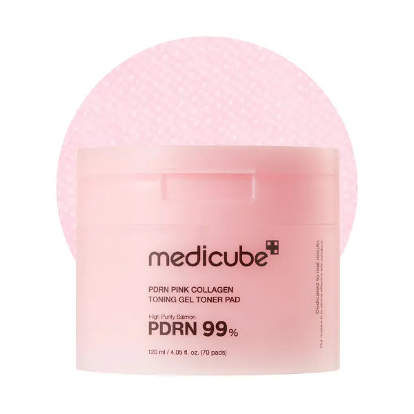 Medicube pdrn pink collagen toning gel toner pads 120ml 
