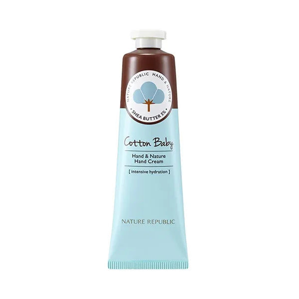 Nature republic hand &amp; nature cotton baby hand cream 