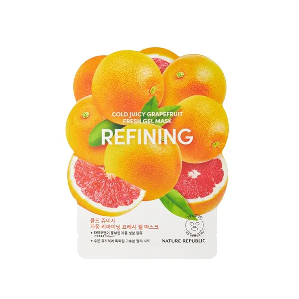 Nature republic cold juicy grapefruit refining fresh gel mask 