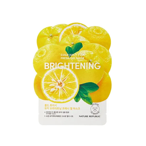 Nature republic cold juicy yuja brightening fresh gel mask 